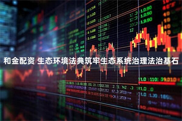 和金配资 生态环境法典筑牢生态系统治理法治基石